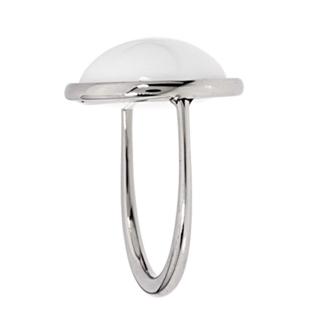Calvin Klein- Round White Coral Stone Ring - Picture 3 of 7